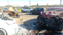 3 إصابات بحادث طرق مروّع قرب اللد 